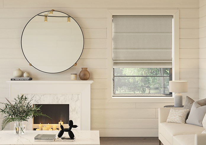 Delicate Chevron, Hessian - Motorised Roman Blind - Image 3